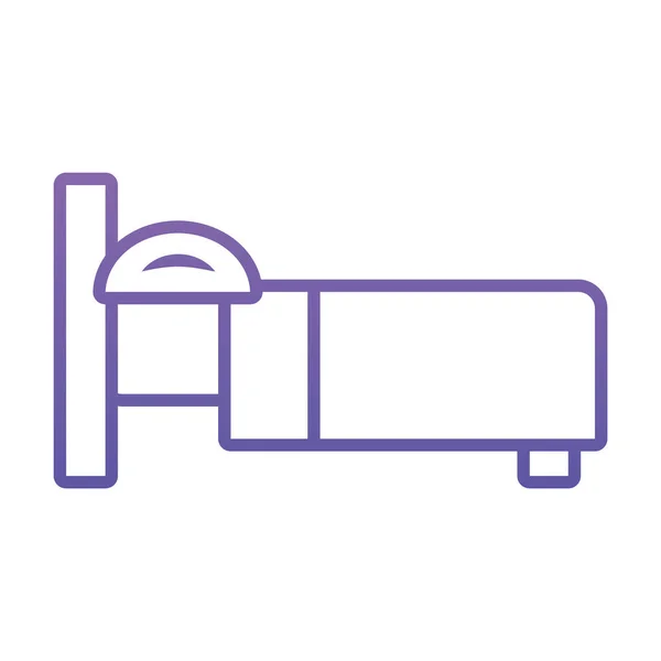 Obrázek ikony postele, styl přechodu — Stockový vektor