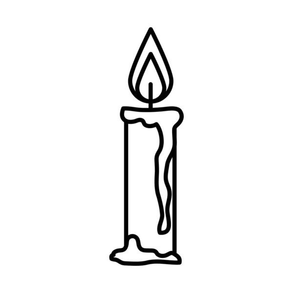 Immagine dell'icona della candela, stile linea — Vettoriale Stock