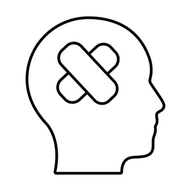 yardım bantlı baş, çizgi biçimi