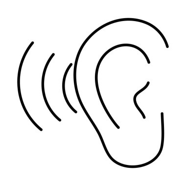 İnsan kulağı simgesi, satır biçimi