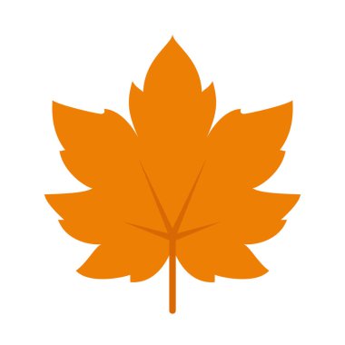 Akçaağaç yaprağı simgesi, düz stil