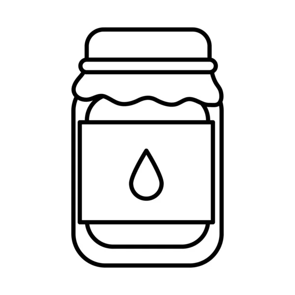 Icon of honey jar icon, line style — Stock Vector