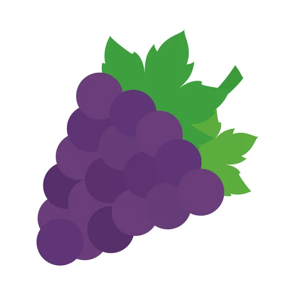 Icône de raisin, style plat — Image vectorielle