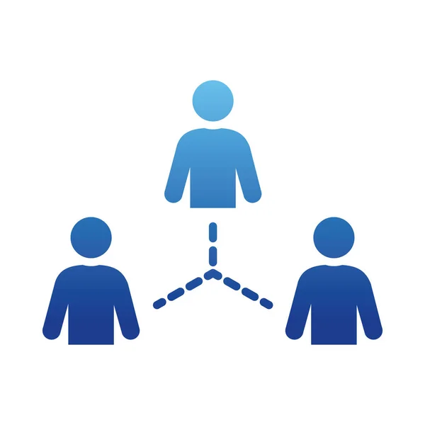 Pictogram mensen netwerk icoon, gradiënt stijl — Stockvector