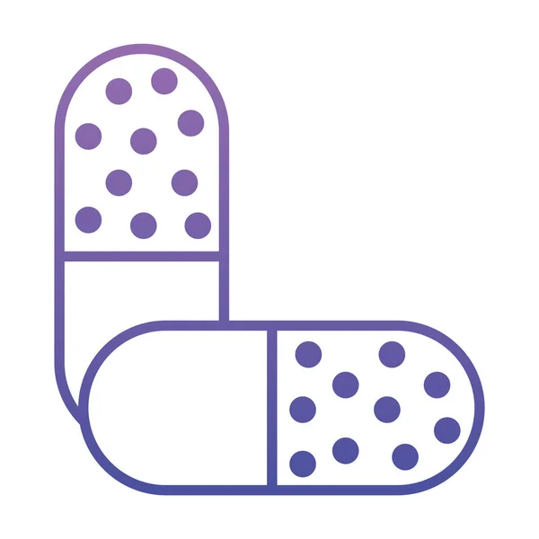 Medicine capsules icon, gradient style — Stock Vector