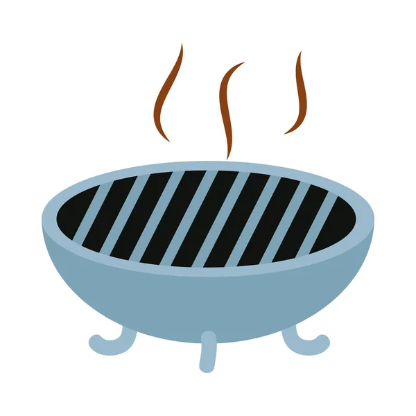 Bbq grill icoon, flat style — Stockvector