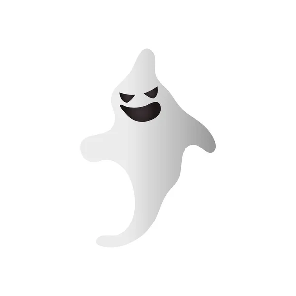 Halloween fantasma icono, estilo plano — Archivo Imágenes Vectoriales