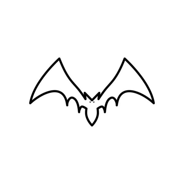 Ikon av bat flyger, linje stil — Stock vektor