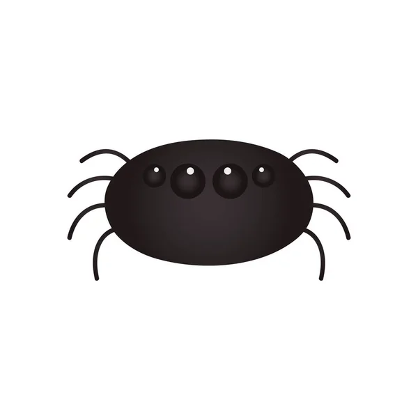 Icône d'araignée halloween, design coloré — Image vectorielle