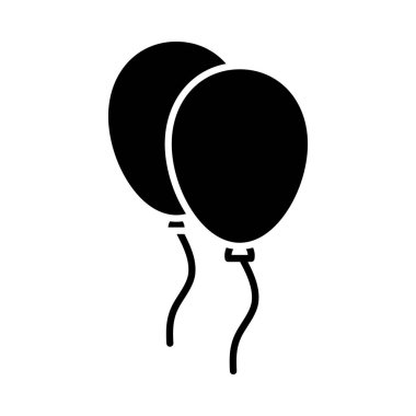 Dekoratif balon simgesi, siluet biçimi