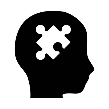 baş ve yapboz parçası şekli, siluet tarzı