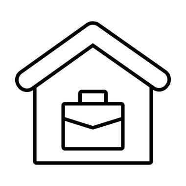 iş portföyü simgesi olan ev, satır biçimi