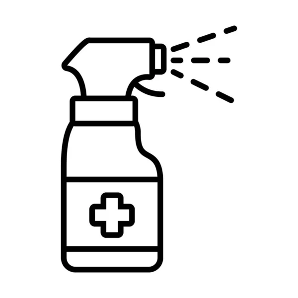 Bottiglia di alcool spray icona, stile linea — Vettoriale Stock