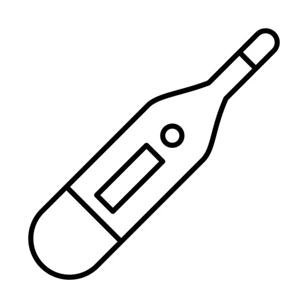 Digital termometer ikon, linje stil — Stock vektor