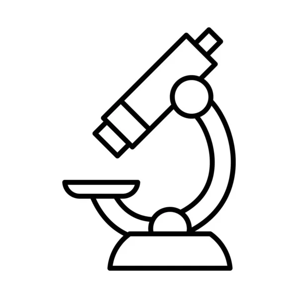 Microscope tool icon, line style — Stock Vector