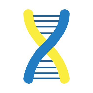 down sendromu konsepti, kromozom simgesi, düz stil