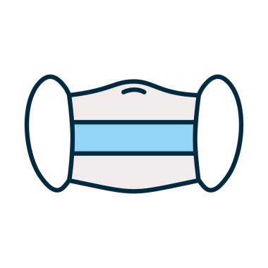 tıbbi ağız maskesi simgesi, satır ve doldurma biçimi