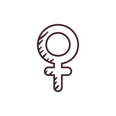 pop sanatı kadın cinsiyet çizgisi ikon vektör tasarımı