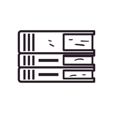 kitap satırı biçim ikon vektör tasarımı