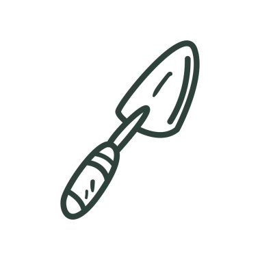 bahçe küreği çizgisi biçim vektör tasarımı