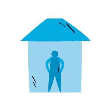 evdeki avatar biçimsiz biçim ikonu vektör tasarımı