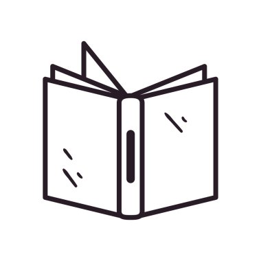 Kitap satırı biçim vektör tasarımını aç