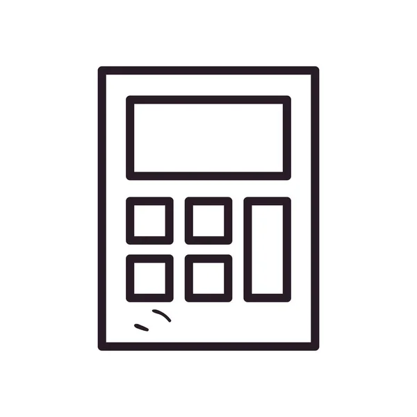 Calculator tool line style icon vector design — Stock Vector