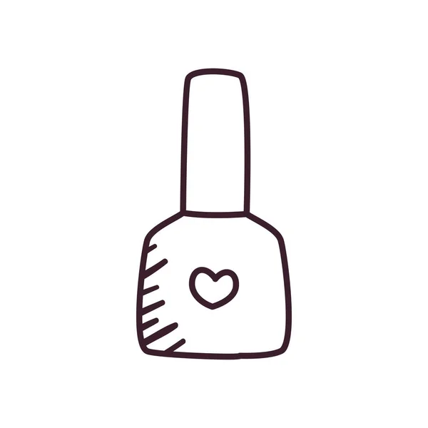 Pop art nail polish line style icon vector design — Stock Vector