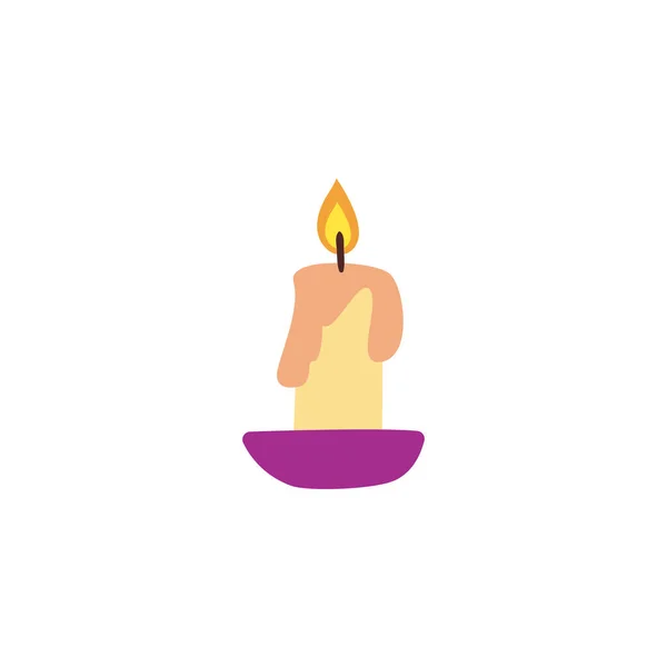 Design vettoriale icona stile forma libera candela — Vettoriale Stock
