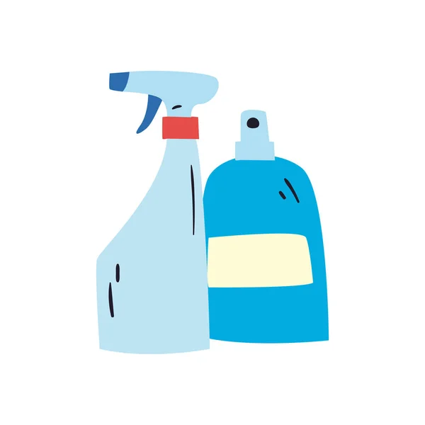 Dezynfekcja butelki spray wolna forma styl ikona wektor projektu — Wektor stockowy