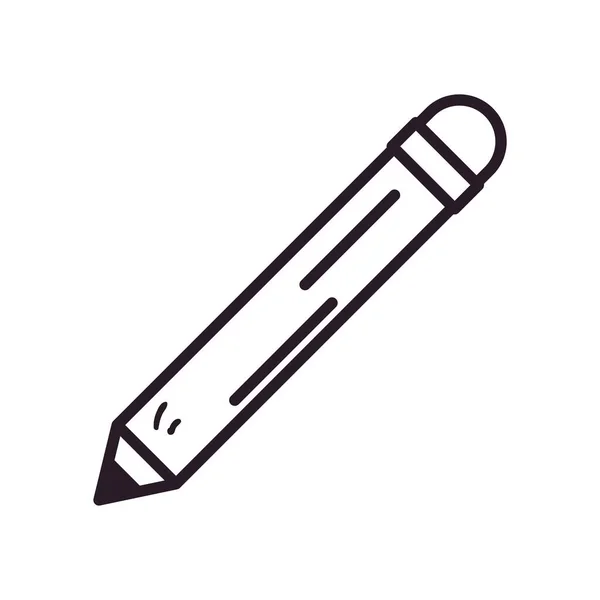 Lápiz línea estilo icono vector diseño — Vector de stock
