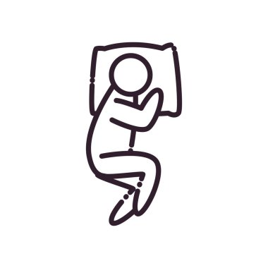 Yastık çizgisi biçiminde uzanan Uyuyan Adam avatarı