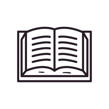 Kitap satırı biçim vektör tasarımını aç