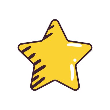 pop sanat yıldızı çizgisi ve biçim ikonu vektör tasarımını doldur