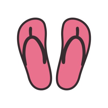 sandalet çizgisi ve biçim ikonu vektör tasarımı