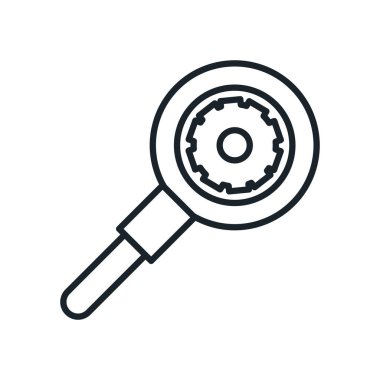 lupe çizgisi biçim vektör tasarımında dişli