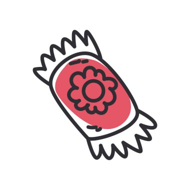 bahçe çiçeği tohumu torba hattı ve biçim ikonu vektör tasarımını doldur