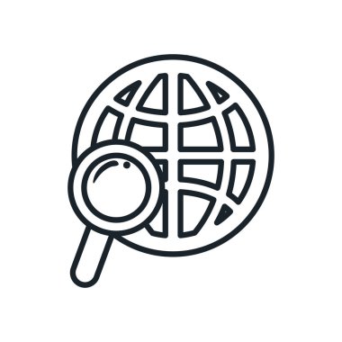 Küresel küre çizgisi biçim vektör tasarımlı lupe