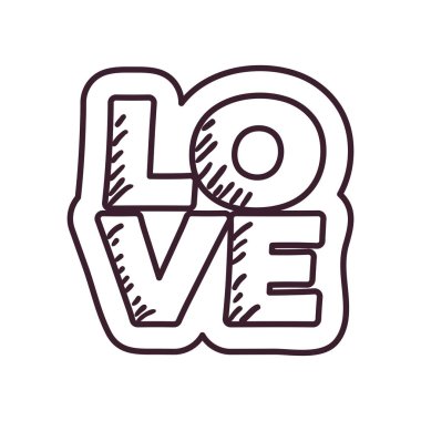 pop art love metin satırı biçim vektör tasarımı