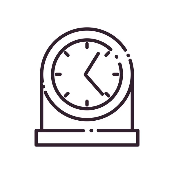 Icône de style ligne d'horloge conception vectorielle — Image vectorielle