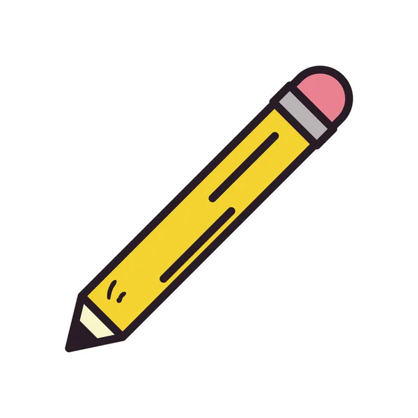 Pencil line and fill style icon vector design — Stock Vector