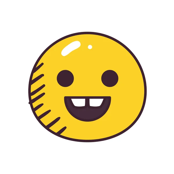 Pop art emoji line and fill style icon vector design — 스톡 벡터