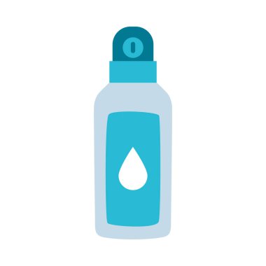 Antibakteriyel jel sprey sprey ikonu, düz stil.