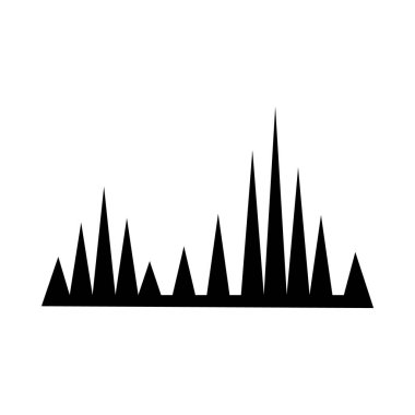 Ses dalgalarının simgesi, vektör illüstrasyonu