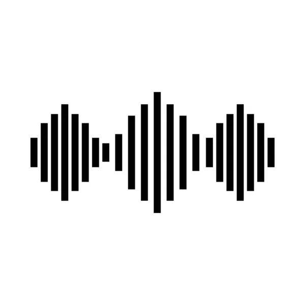 Значок амплітудних звукових хвиль, векторна ілюстрація — стоковий вектор