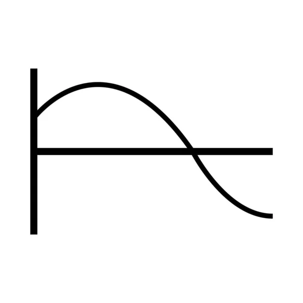 Ljud lägre tonhöjd symbol ikon, vektor illustration — Stock vektor