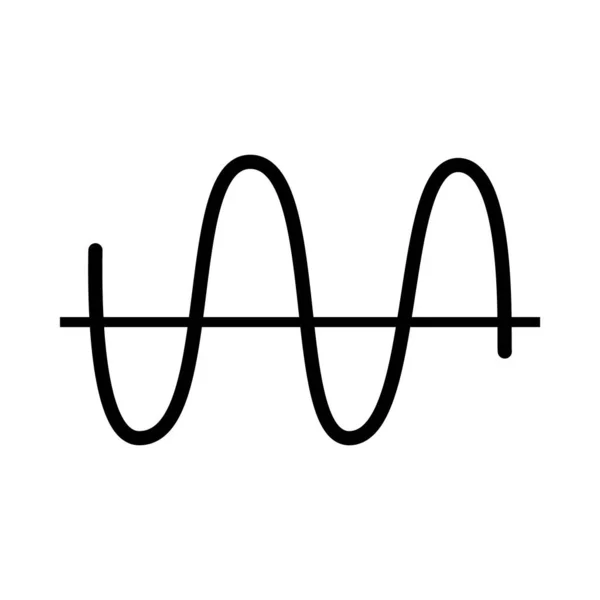 Onda sonora sinusoidal icono, ilustración vectorial — Vector de stock