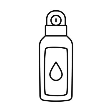 Antibakteriyel jel sprey sprey ikonu, çizgi tarzı