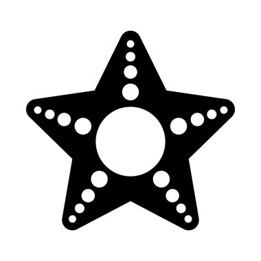 deniz yıldızı simgesi, siluet tarzı