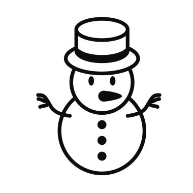 çizgi film noel kardan adam simgesi, çizgi tarzı